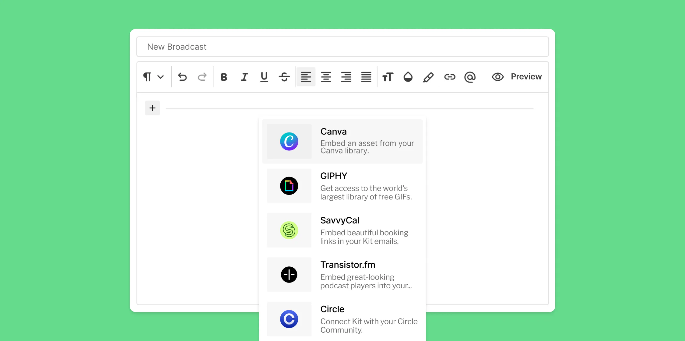 Connect your tools, automate your workflows, and power your next big move with the Kit App Store