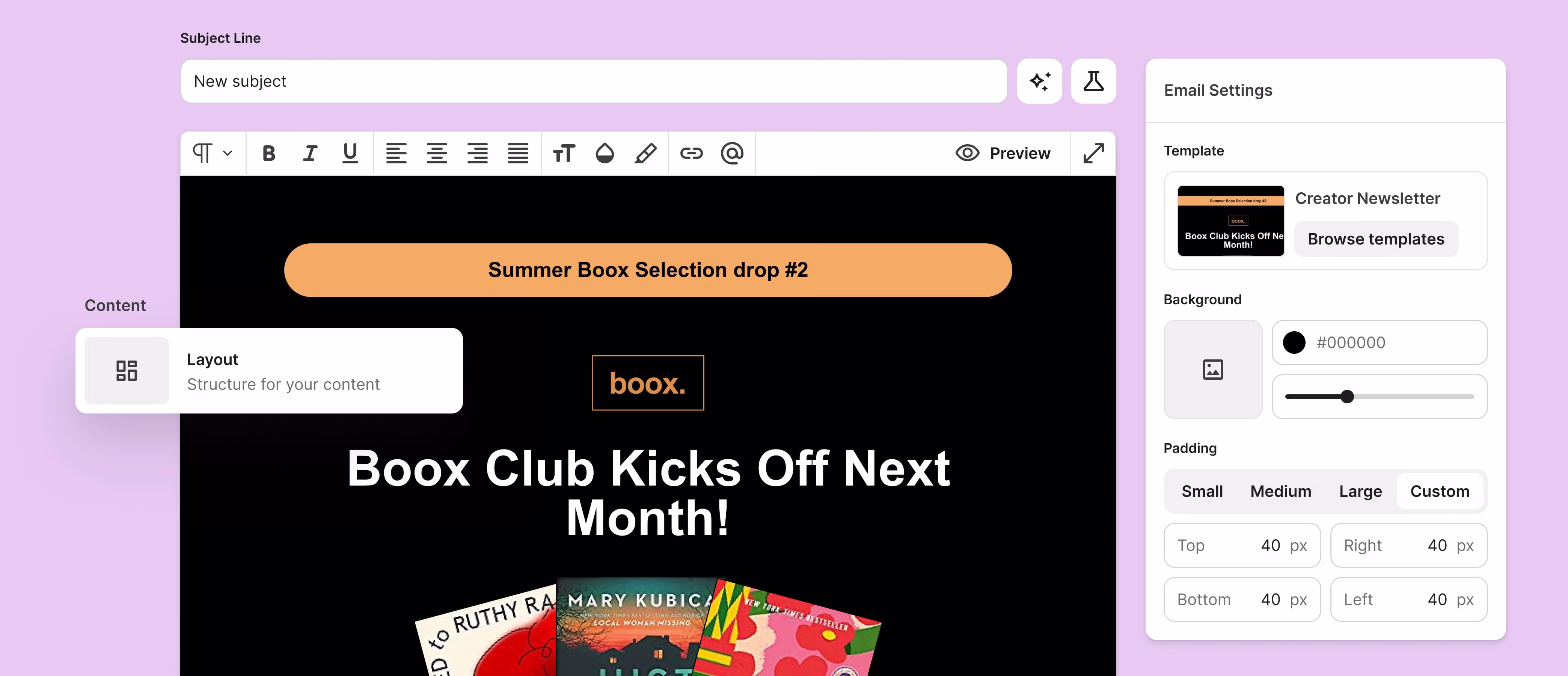 Send feature screenshot
