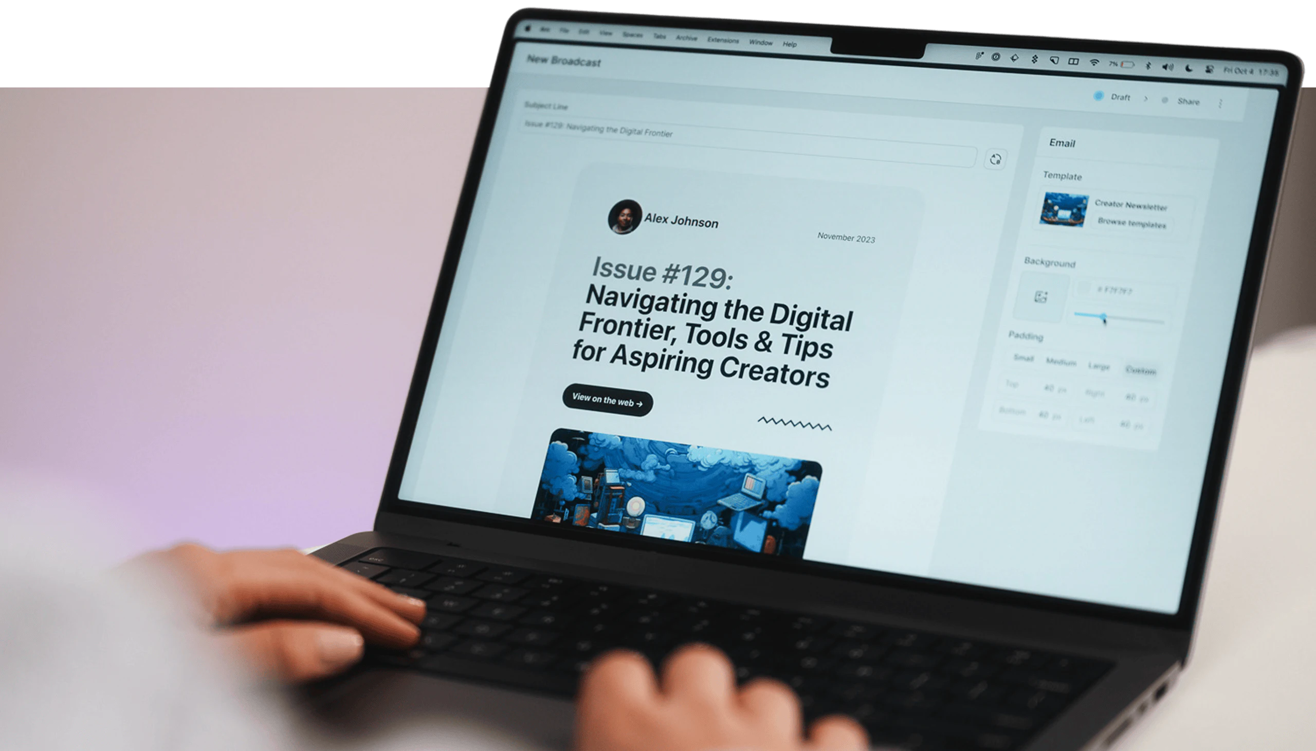 A laptop opened to the Kit®中国168官方彩票结果查询网站 Broadcast page in the app